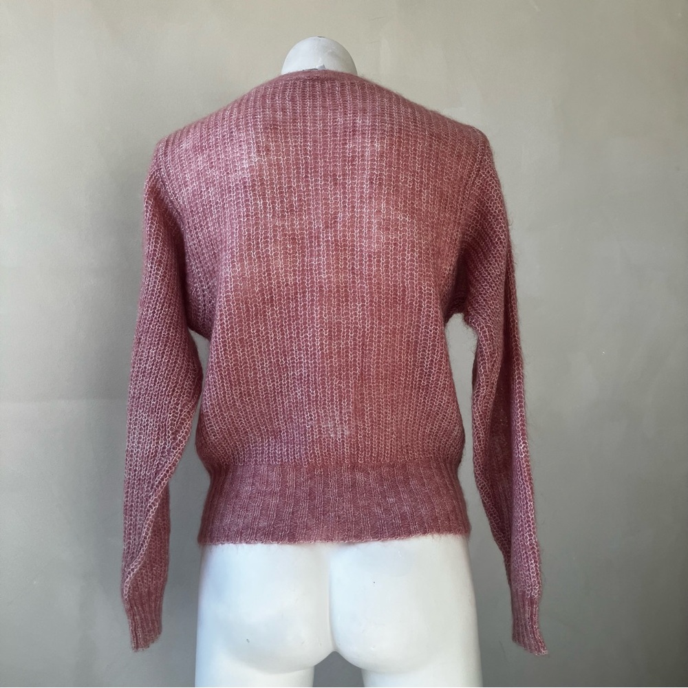 J.G Hook | Vintage Mohair Button Up Open Knit Sweater - Picture 3 of 6
